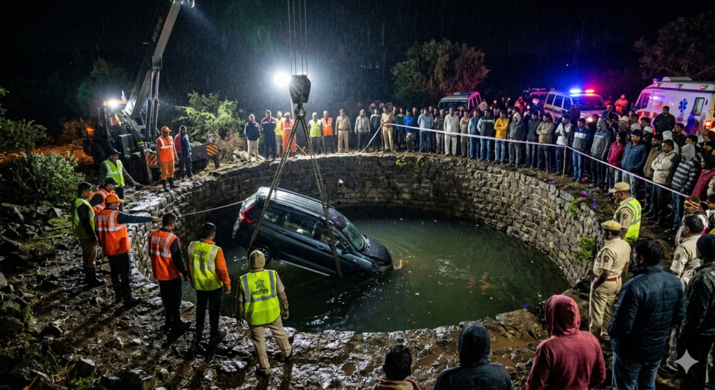 नासिक में चीख-पुकार: अनियंत्रित होकर कुएं में गिरी कार, एक ही परिवार के 9 लोगों की जलसमाधि