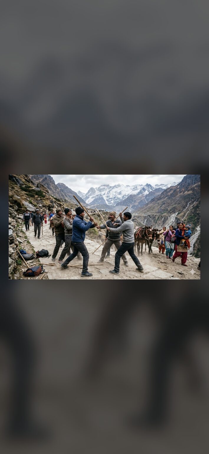 केदारनाथ पैदल मार्ग बना जंग का मैदान: लाठी-डंडे लेकर आपस में भिड़े घोड़ा-खच्चर संचालक, पुलिस ने 5 को दबोचा, लाइसेंस होंगे निरस्त