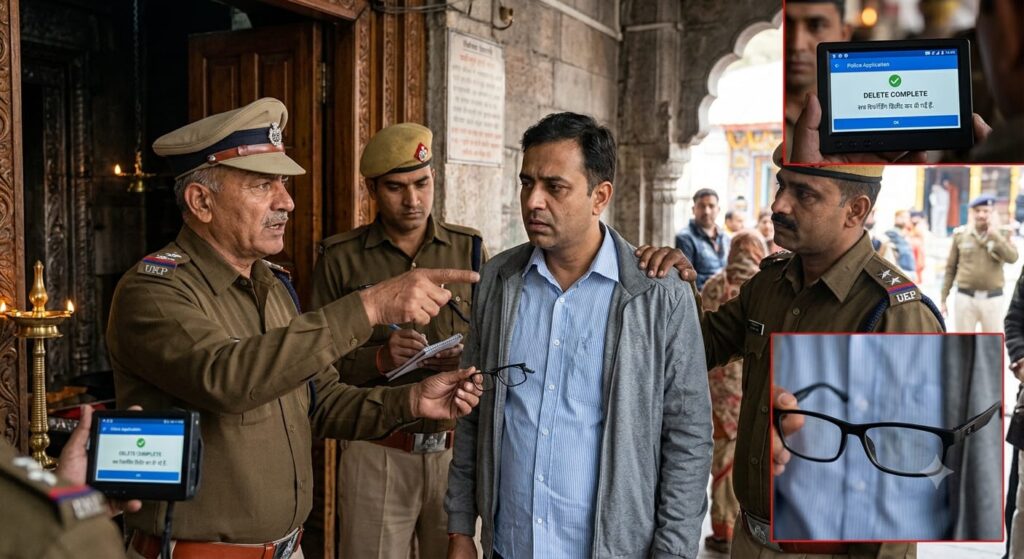 बद्रीनाथ धाम में बड़ी सुरक्षा चूक: गर्भगृह में चश्मे वाले ‘स्पाई कैमरे’ से रिकॉर्डिंग करता मुंबई का यात्री गिरफ्तार, पुलिस ने डिलीट कराए वीडियो