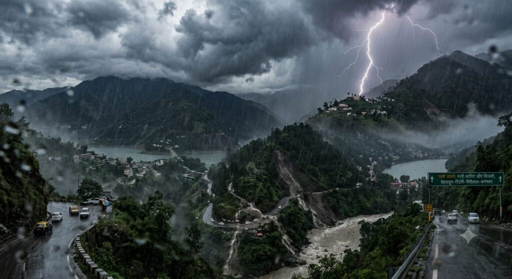 उत्तराखंड में आफत की बारिश: देहरादून, टिहरी, नैनीताल और बागेश्वर में ‘येलो अलर्ट’, पहाड़ों पर आकाशीय बिजली गिरने की चेतावनी